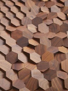 the wood is made up of hexagonal shapes