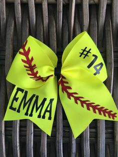 Cricket Joy, Softball Hair Bows, Softball Memes, Softball Accessories, Softball Hair, Softball Workouts, Softball Bow, Softball Crafts, Baseball Ideas