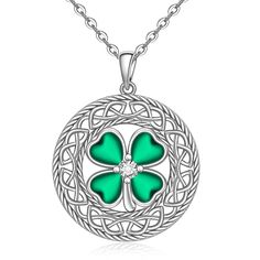 PRICES MAY VARY. [ST PATRICKS DAY NECKLACE] Our shamrock necklaces are so cute you will want to wear them to the St Patrick's Day parade and any day you want to enjoy a little of the luck that lucky clover jewelry is thought to bring. Have some fun with the 4 leaf clover necklace in this season! [CELTIC FOUR LEAF CLOVER NECKLACE] Celtic sailor's knot symbolizes infinite friendship, affection, and love. 4 leaf clover represent hope, faith, love and luck. This celtic knot clover necklace would bri Ireland Clothing, Shamrock Necklace, Celtic Shamrock, Clover Jewelry, Four Leaf Clover Necklace, Snowflake Necklace, Clover Pendant, Dangle Necklaces, Sterling Necklaces