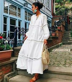 Great Shopping Women's White Cotton Long Sleeve Bohemia Holiday Beach Skirt Long Loose Dress, Womens Dresses Affordable Long Shirt Dress For Summer, Simple Maxi Dress Casual Long Sleeve, Loose Dresses Long, Cotton Long Maxi Dress, Affordable Cream Maxi Dress For Brunch, Luxury Cotton Dresses For Spring, Affordable White Maxi Dress For Daywear, Cheap Cream Maxi Dress For Brunch, Cheap White Maxi Dress For Casual Occasions