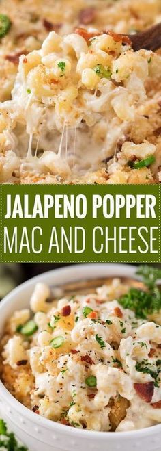 this jalapeno popper mac and cheese casserole is the perfect side dish for any holiday dinner