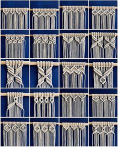 several pictures of different types of macrame