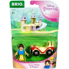 disney princess snow white and wagon playset set with castle in the background on sale for $ 3 99