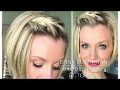 How to braid your bangs with short hair - YouTube Braided Bangs Tutorial, Bangs With Short Hair, Come Intrecciare, Kort Bob, How To Braid, Braided Bangs, Short Braids, Short Hair Tutorial