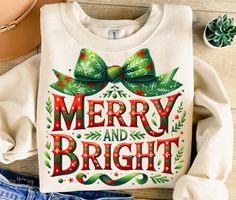 Winter Png, Holiday Png, Happy Holiday, Design Christmas, Mens Long Sleeve Tee, Christmas Png, Merry And Bright, Stylish Shirts, Classic Shirt