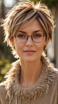 20 Medium Short Hairstyles for Fine Hair Over 60 With Glasses – Stylish Hair Ideas Wendy Malick Short Hair, Short Hair Women 40, Short On Top Layered Hair, Super Fine Hair Haircuts, Short Hairstyles Women Over 50, Short Hair Women 2024, Choppy Short Hairstyles, Hair Over 60, Short Hair Over 60 With Glasses