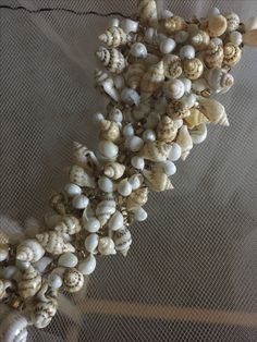 Hand beaded shells by Ontavia Roulette Artist Fashion, Costume Designer, Couture Designers, Fashion Costume, Shell Beads, Sea Shell, Hand Beading, Sea Shells, Shells