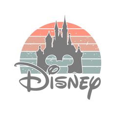 disney castle with the sun in the background and lettering that reads,'it's time