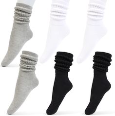 PRICES MAY VARY. Stylish Comfort for Every Season: For girls 9-12, our 6-pack kid stacked socks blend fashion with comfort. Perfect with boots or sneakers, they're made from a premium cotton blend for versatile, cozy layering year-round. Simple Care, Lasting Wear: Easy to wash and maintain, these big girls boot socks stay vibrant and soft. Just machine wash cold and air dry for effortless upkeep. 80s - 90s Retro Vibes for Today's Girls: Embrace the '80s and '90s with our tween Girls 9-12 Long So High Socks With Sneakers, 90s Socks, Cute Long Socks, Stacked Socks, Chunky Socks, Scrunch Socks, Slouchy Socks, Vegas Outfits, Girls Knee High Socks