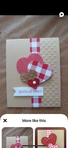 a card with some hearts on it