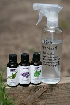 Tick Repellent:  White Vinegar, Eucalyptus Oil, Lavender Oil, Peppermint Oil (Kornerstone Farms: Easy DIY Natural TICK Repellent TICKS) Diy Tick Repellent, Natural Tick Repellent, Tick Spray, Tick Repellent, Eucalyptus Oil, Peppermint Oil