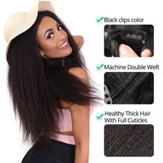 Kinky Straight Clip In Hair Extensions-Asteria Human Hair Clip In Weave -Asteriahair Clip In Weave, Human Hair Clip Ins, Hair Extentions, Clip In Hair, Clip In Hair Extensions, Protective Styles, Clip Ins, Thick Hair Styles, Hair Clip