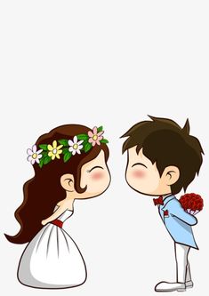 a couple kissing each other with flowers in their hair, transparent background png and psd