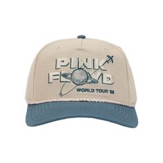 Step into the iconic world of Pink Floyd with this gray Pink Floyd retro grandpa snapback cap. This vintage-inspired cap boasts a blue bill and a captivating image of a plane circling Saturn, accompanied by bold white letters spelling out "Pink Floyd." Crafted from durable cotton ripstop fabric with intricate rope detailing, the hat combines style and comfort. The adjustable snapback closure ensures a personalized fit. Hand wash this hat in cold water and lay flat to dry for easy maintenance, pr Greatest Rock Bands, Ripstop Fabric, White Letters, Scarf Hat, A Plane, Snapback Cap, Pink Floyd, Adjustable Hat, Summer 2024