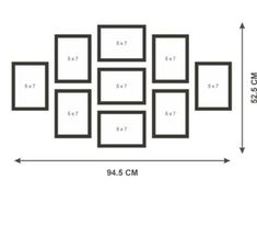 the size and width of a wall with six squares on each side, one square is shown