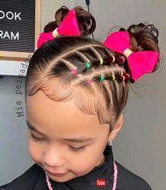 Kid Hair Styles Easy, Hairstyles For Kids With Short Hair, Hair Styles For Mixed Girls Kids, Mixed Girls Hair Styles, Biracial Hairstyles For Kids, Toddler Birthday Hairstyles, Kid Hairstyles Girls Easy, Crazy Hair Day Short Hair, Hairstyles For Mixed Girls Kids Easy