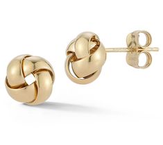 Discover the elegance of simplicity with Luminosa's love-knot earrings. Crafted in polished 14K gold, these puffed studs showcase a beautiful, rounded love-knot design with a hollow interior, offering a lightweight yet luxurious accessory for any occasion. From Luminosa. Knot Stud Earrings, Knot Studs, Knot Design, Knot Earrings, Love Knot, Ear Rings, Knot, 14k Gold, Jewelry Earrings