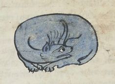 a drawing of a rat sitting on top of a stone