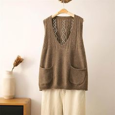 Product   Description             Description: * Item:Women V Neck Sweater Vest Waistcoat Jumper Knit Tank Top Sleeveless Pullover * Condition: 100% Brand New * Color:Black Khaki Coffee * Size:M-3XL * Package:1pc Dress (without any accessories ）    Please note: 1.Please allow a little error due to manual measurement. 2.The color maybe a little difference because of the light,screen reflection etc. 3.If you are not sure what size to choose, you can tell us your height and weight, we will recommend the right size for you.   Shipping *Please make sure to leave eBay item number with payment. If you have any special requirement, please message us, we will reply you as soon as possible. *Please finish the trade in 7 days after the winning auction is closed. *Your Item(s) will be shipped within 5 Winter V-neck Sweater Vest With Pockets, Knit Sleeveless Sweater Vest For Winter, Winter Knit Sleeveless Sweater Vest, Winter Sleeveless Knit Sweater Vest, Sleeveless Sweater Vest For Winter Layering, Sleeveless Fall Sweater Vest, Beige Sleeveless Sweater Vest With Pockets, Knitted Sleeveless Vest For Fall, Knit Sweater Vest With Pockets For Winter