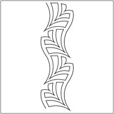 an abstract line art design in black and white, with the shape of a wave