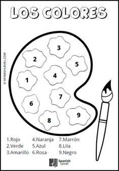 a coloring page with the numbers for los colors