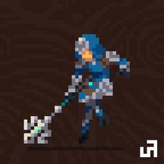 an old pixel art style image of a person with a baseball bat in his hand