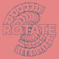 the logo for rotatate is shown on a pink background