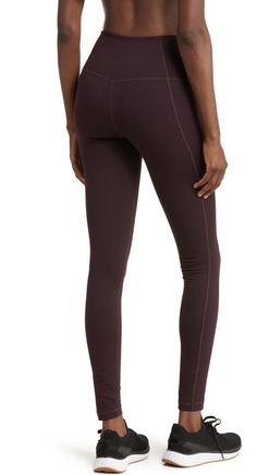 Zella Live In High Waist Leggings | Nordstrom Moisture-wicking Mid-rise Tight Leggings, Mid-rise Moisture-wicking Tight Leggings, Yoga Compression Leggings With Comfort Waistband, Full Length Workout Leggings With Comfort Waistband, Functional Tight Activewear With Elastic Waistband, Sporty Tight Leggings With Ribbed Waistband, Full Length Athleisure Leggings With Ribbed Waistband, Tight Mid-rise Elastane Activewear, Full Length Ribbed Waistband Athleisure Leggings