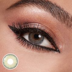 Transform your look with these mesmerizing Green colored contacts. #greencontacts #coloredcontacts #eyemakeup #eyecontacts