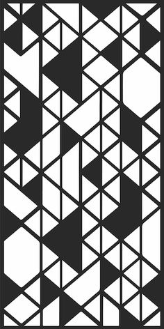 an abstract black and white pattern that is very similar to the shape of a cube