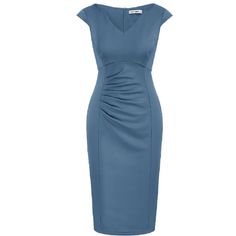 About My Pricing: My Price + Shipping Is Less Than Amazon's Price. Dress Sells For $38.99 On Amazon. 95% Polyester, 5% Spandex Zipper Closure Machine Wash Cold, Lay Flat Or Hang To Dry Soft Material] -This Formal Pencil Dress Is Mainly Made Of Polyester And Spandex, Making It Wear-Resistant And Durable And Less Likely To Pill And Wrinkle. Unique Design-This Solid-Colored Ruched Pencil Dress Perfectly Fits Your Curves As It Features Hips-Wrapped Silhouette And Belly Control Design.This Casual Dre Retro Style Dress, Pencil Skirt Outfits, Cap Dress, Ruched Bodycon Dress, Suede Dress, Midi Sheath Dress, Career Dress, Green Midi Dress, Leopard Print Dress