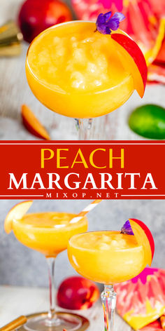 Mix tequila with juicy peaches, orange liqueur, lime juice, and a hint of agave syrup to craft the ultimate Peach Margarita. This recipe shines as one of the best summer cocktails and is ideal for Labor Day party drinks! Frozen Peach Margarita, Peach Margarita Recipe, Peach Margarita Recipes, Fruity Cocktail Recipes, Easy Party Drinks, Fruity Mixed Drinks, Nonalcoholic Drinks, Popular Cocktail Recipes, Fun Party Drinks