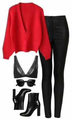 Fashion Forward Outfits, Red Sweater, Narnia, Kettlebell, New Girl, Outfits Casuales