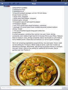 the recipe for shrimp is displayed on an instagramt with a caption below