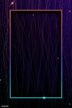 an abstract background with lines and sparkles in the dark blue rectangle on top of it