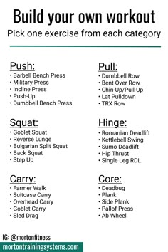 Here's a simple template to help you build your own full body workoutShoot for 3-5 sets and somewhere between 6-15 reps per exercise***Click through to grab your 30 Day Push-Up Printable Progress Worksheet and make sure to follow me on Instagram @mortonfitnessworkoutideas workoutmotivation fitnessideas homeworkout workoutplan strengthtraining fitnesstips healthy exerciseplan exerciseideas health stayactive homefitness Simple Six Workout, Simple Full Body Workout Gym, Making A Workout Plan, 3 Day Compound Workout, Full Body Push Workout, Easy Full Body Workout Gym, Compound Full Body Workout, 3 Day Full Body Workout Plan, Full Body Dumbbell Workout For Men