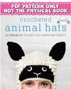 the crocheted animal hats pattern is shown