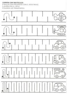 a printable worksheet for children to learn how to write and draw cars