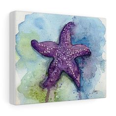 a purple starfish with white dots on it