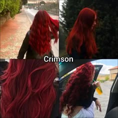 ib: indie_kids_aesthetic    - on ig Crimson Red Hair, Hair Color Swatches, Crimson Hair, Red Hair Inspo, Wine Hair, Dyed Red Hair, Hair Color Streaks, Dyed Hair Inspiration, Pretty Hair Color