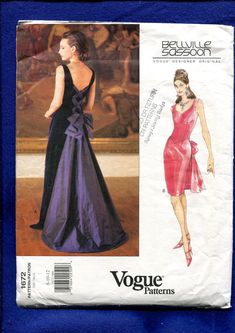 a women's evening dress sewing pattern