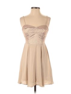 Express Cocktail Dress Size: 2 Tan Dresses - used. 30% Metallic, 70% Polyester, A-Line, Sweetheart, Short, Sleeveless | Express Cocktail Dress - A-Line: Tan Dresses - Used - Size 2 Tan Dresses, Women Handbags, Cocktail Dress, Size 2, Formal Dresses, Womens Dresses, Handbags, Dresses, Clothes