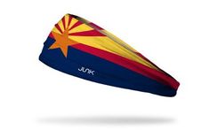 JUNK’s Technical T-Shirt fabric is a breakthrough technology specifically designed to keep you cool while emulating a super comfortable t-shirt feel. This is the best athletic headband you'll ever wear! #junkbrands #junkheadbands #health #fitness #workout #headbands #stateflags #Arizona #ArizonaFlag Arizona Flag, Wind Sock, Flag