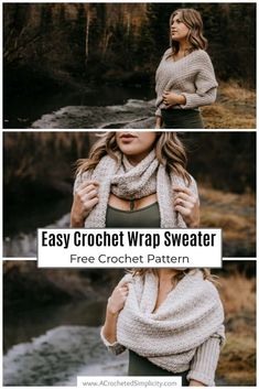 the easy crochet wrap sweater pattern is great for beginners to make and use