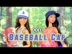 two dolls in baseball caps are standing next to each other with the words doll baseball cap