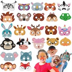 PRICES MAY VARY. Cute Animal Design: these jungle animal masks adopt various animal patterns including lion, pig, rhino, monkey, fox, owl, deer, horse, porcupine, bear, elephant, giraffe and so on; They are full of childlike innocence, bright colors and cute patterns, easy to attract others' attention; The attractive and creative design can make your party more colorful and jubilant Jungle Themed Masks: you will receive a total of 48 pieces of animal masks for kids with 24 designs, 2 pieces per Paper Masks For Kids, Monkey Face Mask, Up Party Favors, Safari Theme Birthday Party, Animal Masks For Kids, Animal Theme Birthday, Masks For Kids, Animal Face Mask, Dress Up Party