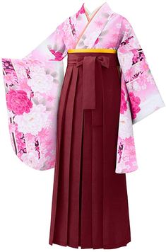 Hakama is a pleated traditional Japanese kimono skirt for girls/women. It is popular for graduation or coming of age ceremonies and cosplay as many anime characters wear them. Wine red. 100% heavy polyester. Bottom only. Top (kimono) is not not included. When hakama is worn with sandals, it should go down to ankles but if worn with boots, it should be shorter to show your boots. Measurement should be taken from 5cm(2") under bust. Size: (waist is adjustable with sash) Small: length under the str Japanese Traditional Clothing Anime, Taisho Era Kimono, Kimono Traditional Woman, Kimono Skirt, Sims 4 Kimono Cc Maxis Match, Hakama Women, Traditional Japanese Clothing Woman, Japanese Skirt, Japanese Clothes