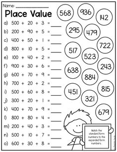 the place value worksheet with numbers to 10 and two hundreds on it