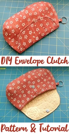 the zippered pouch is made from fabric and has flowers on it