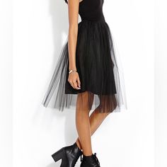 Forever 21 Ballerina Glam Tulle Dress Sleeveless New Size Small New With Tags Price Is Firm A8 Black Tulle Skirt Dress For Summer, Black Tulle Skirt Summer Dress, Sleeveless Tulle Mini Dress For Night Out, Sleeveless Tulle Skirt Mini Dress For Summer, Sleeveless Tulle Skirt Dress For Night Out, Spring Sleeveless Tulle Mini Dress, Black Summer Prom Skirt, Forever 21 Sleeveless Evening Dress, Sleeveless Dresses With Tulle Skirt For Casual Wear